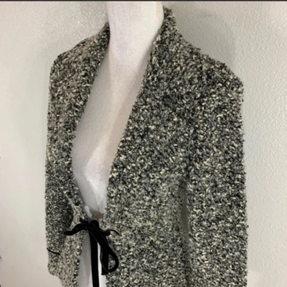 Classiques Entier black gray white wool tie jacket